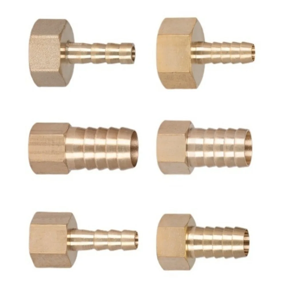 Brass Hose Barb Nipple Fitting M20x1.5 M22x1.5 Metric Female Thread to 4 6 8 10 12 13 14 16 19mm Plumbing Connector for Pressure Gauge Water Gas